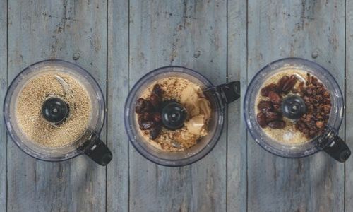 Peanut Butter And Jam Energy Balls food processor